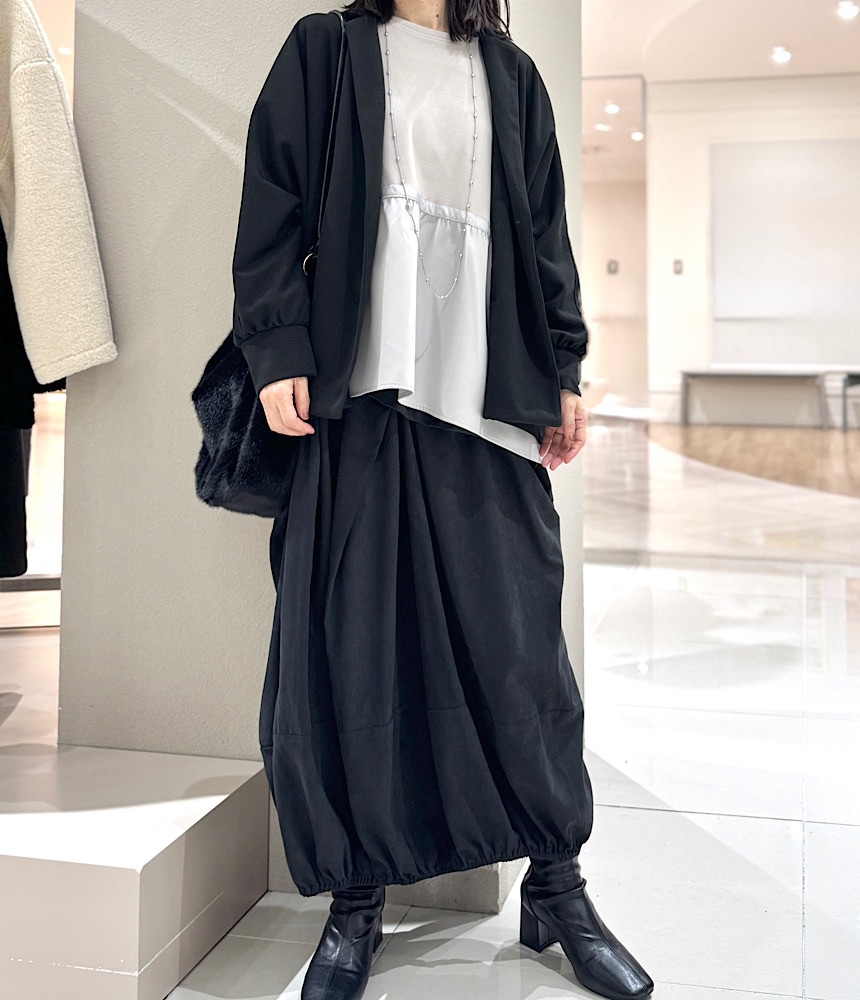 レイヤードデザインスカート