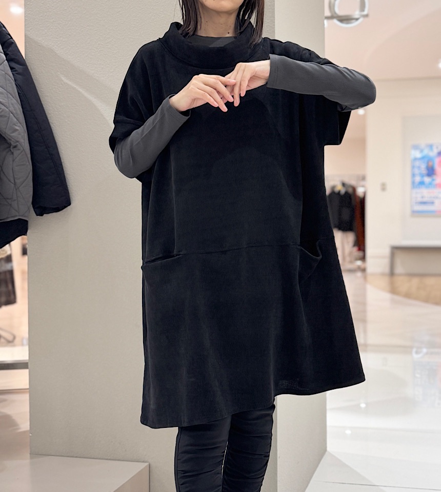 タートルチュニック丈ワンピース