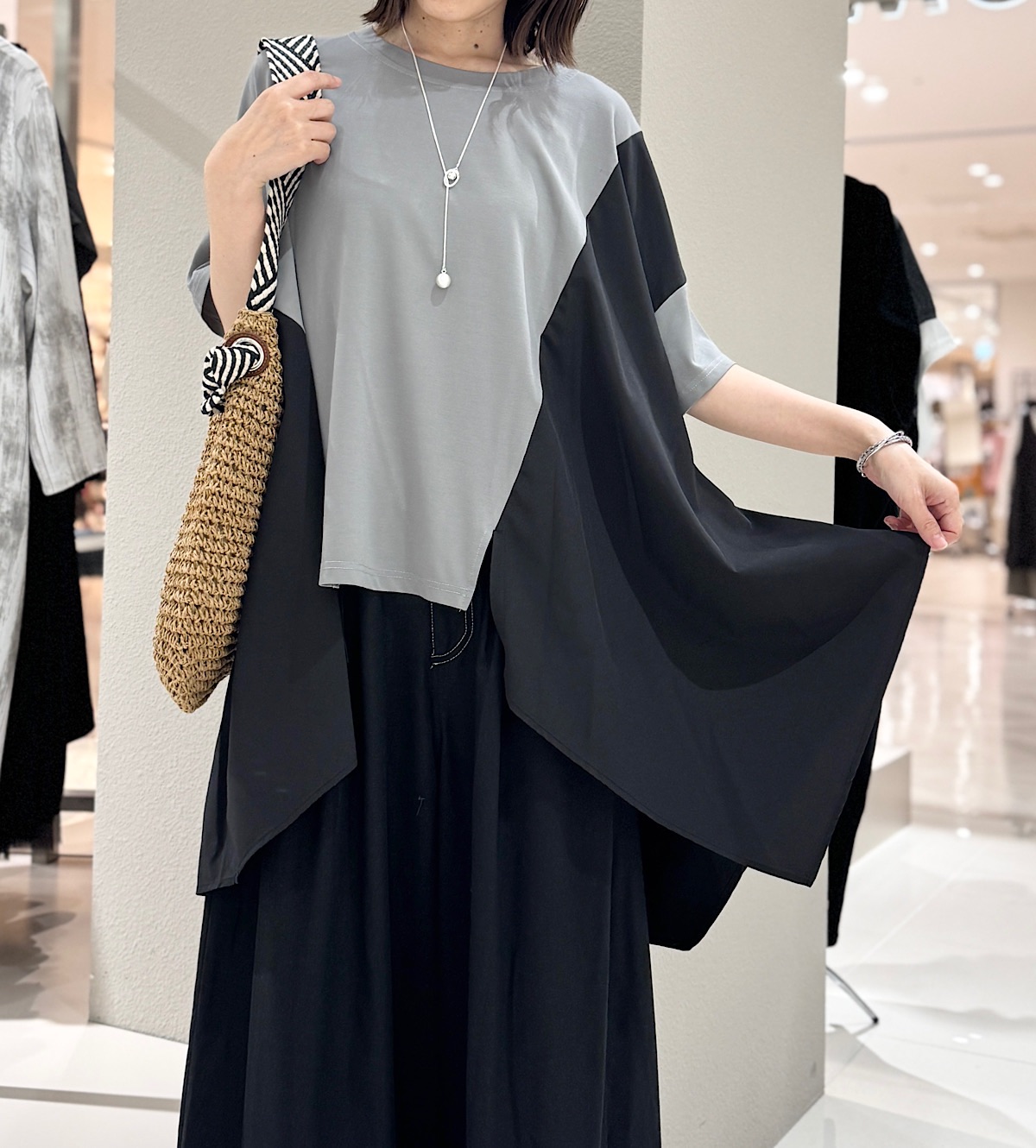 バイカラーオーバーチュニック