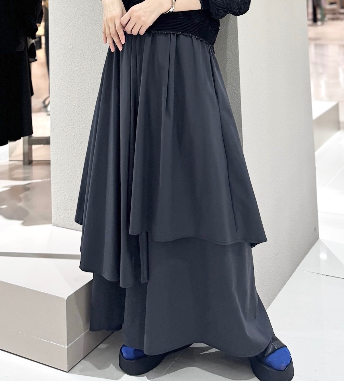レイヤードワイドパンツ