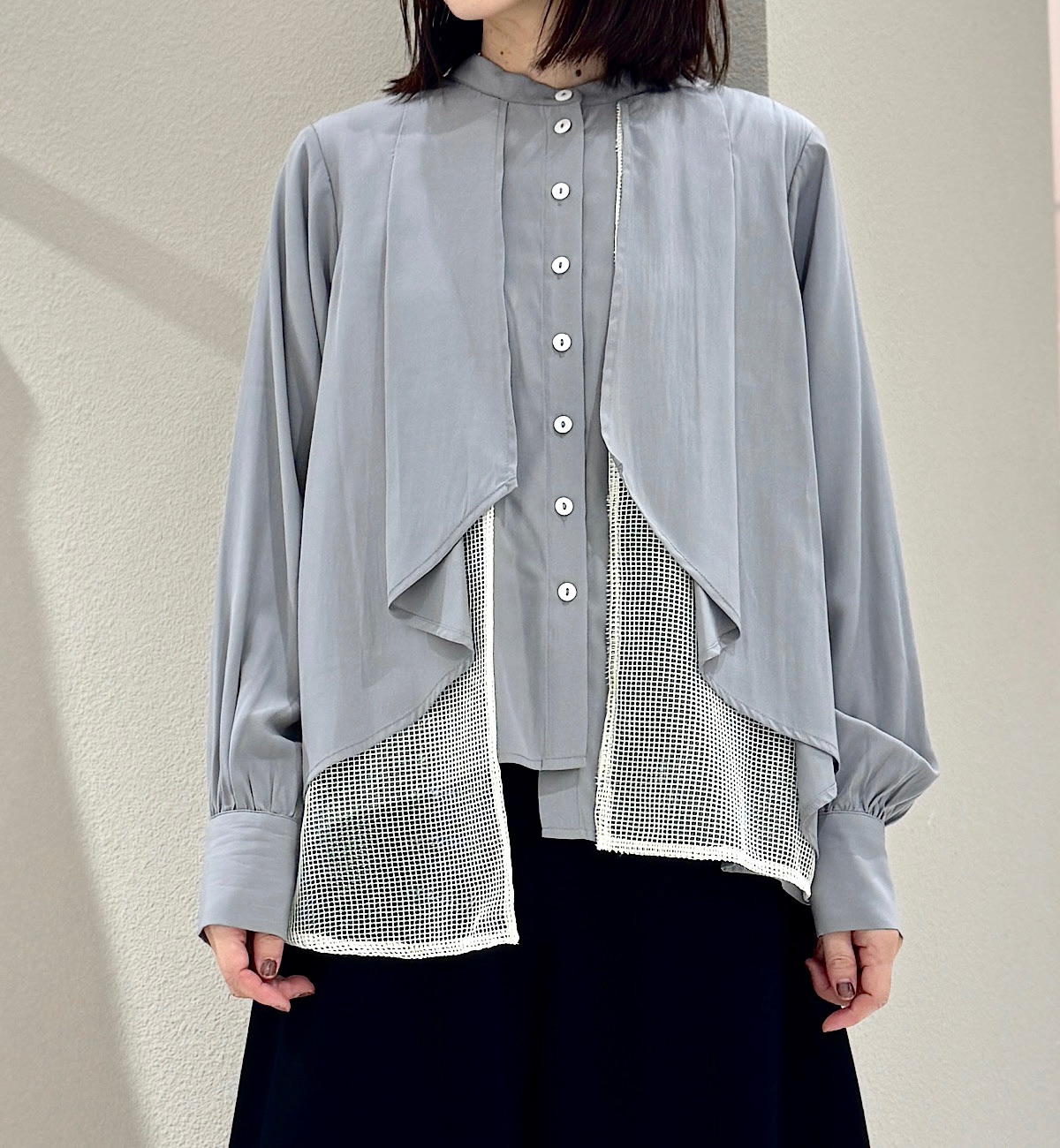 メッシュドッキングブラウス
